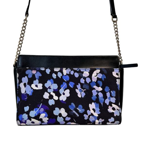 Kate Spade Crossbody Bag Blue White Floral Print Summer Designer‎ Shoulder Purse - Picture 12 of 16